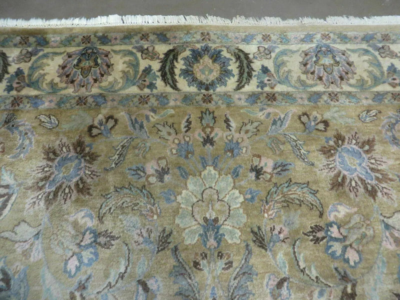 5' 6" X 9' Vintage Handmade Jaipur Indian Floral Oriental Wool Rug Veg Dyes by Jewel Rugs