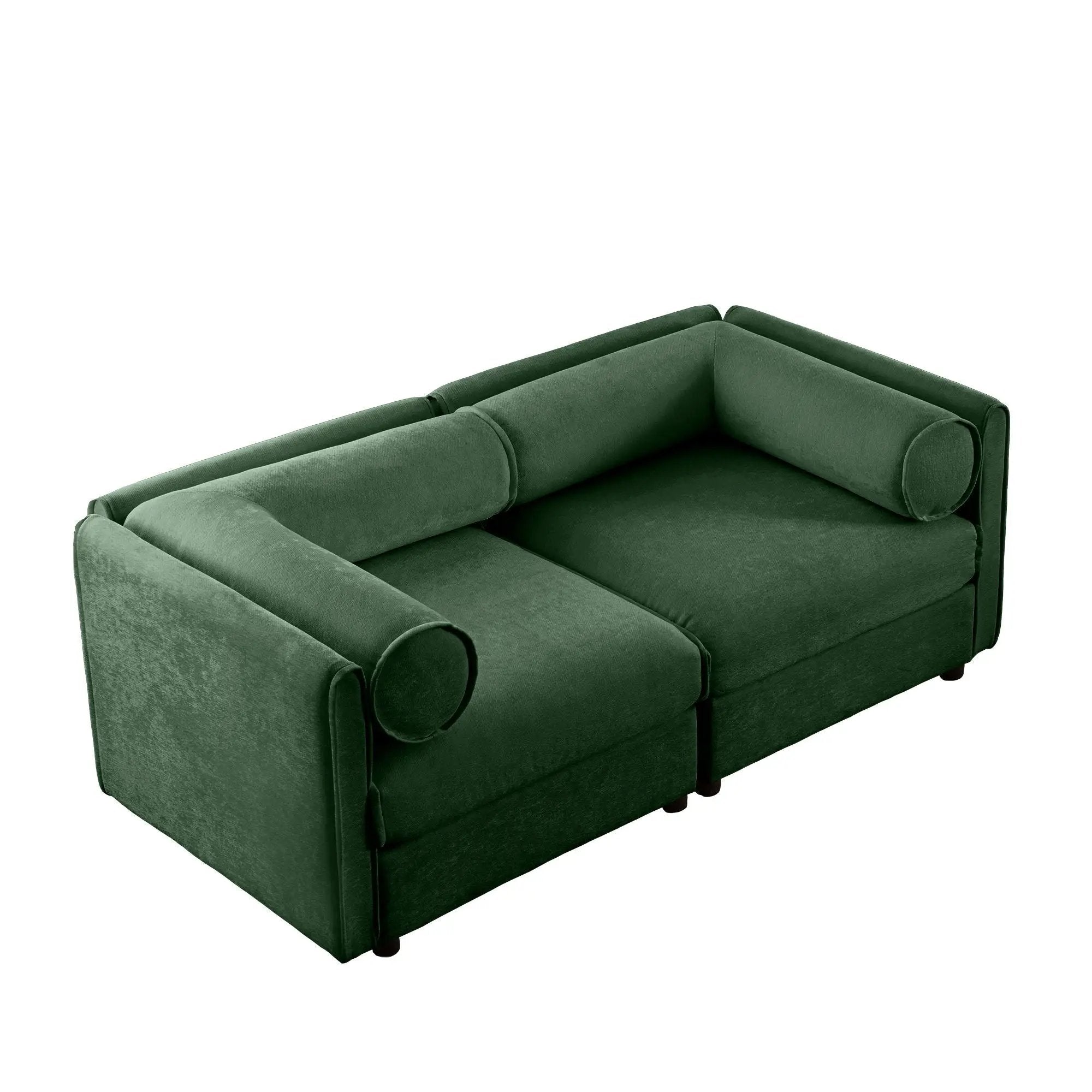 Stylish Sofa With Storage Seat And Cylindrical Backrest by HouseOfZazla