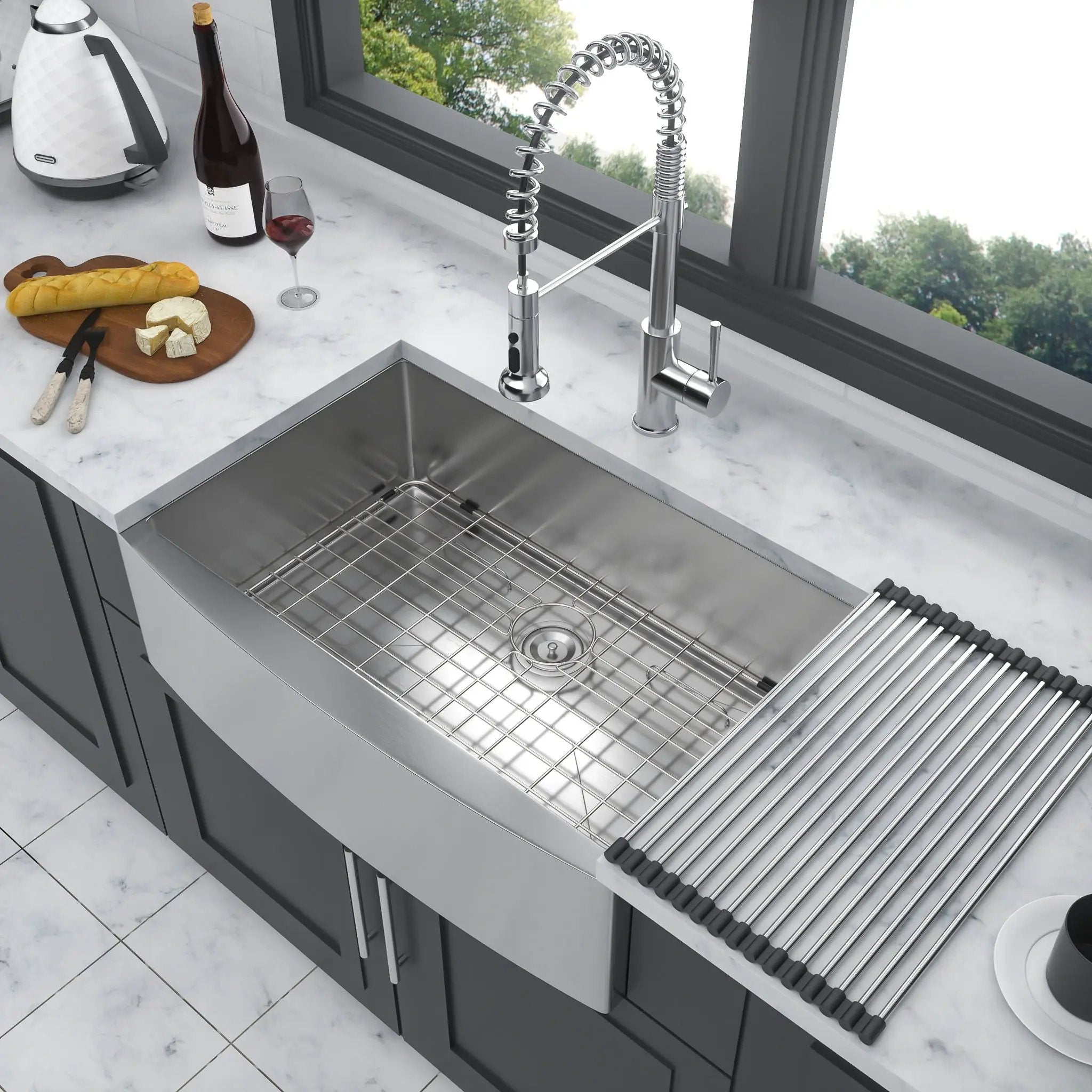 Farmhouse Kitchen Sink Stainless Steel Apron Front by HouseOfZazla