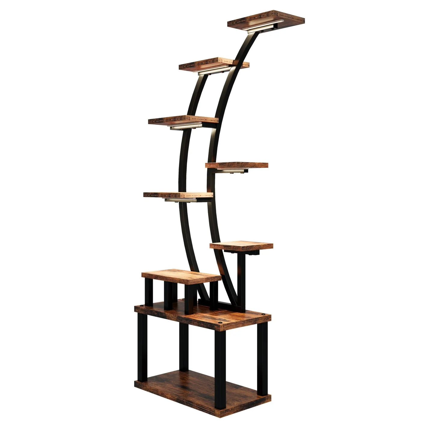 9 Tiered Indoor Plant Stand With 5 Adjustable Grow Lights by HouseOfZazla
