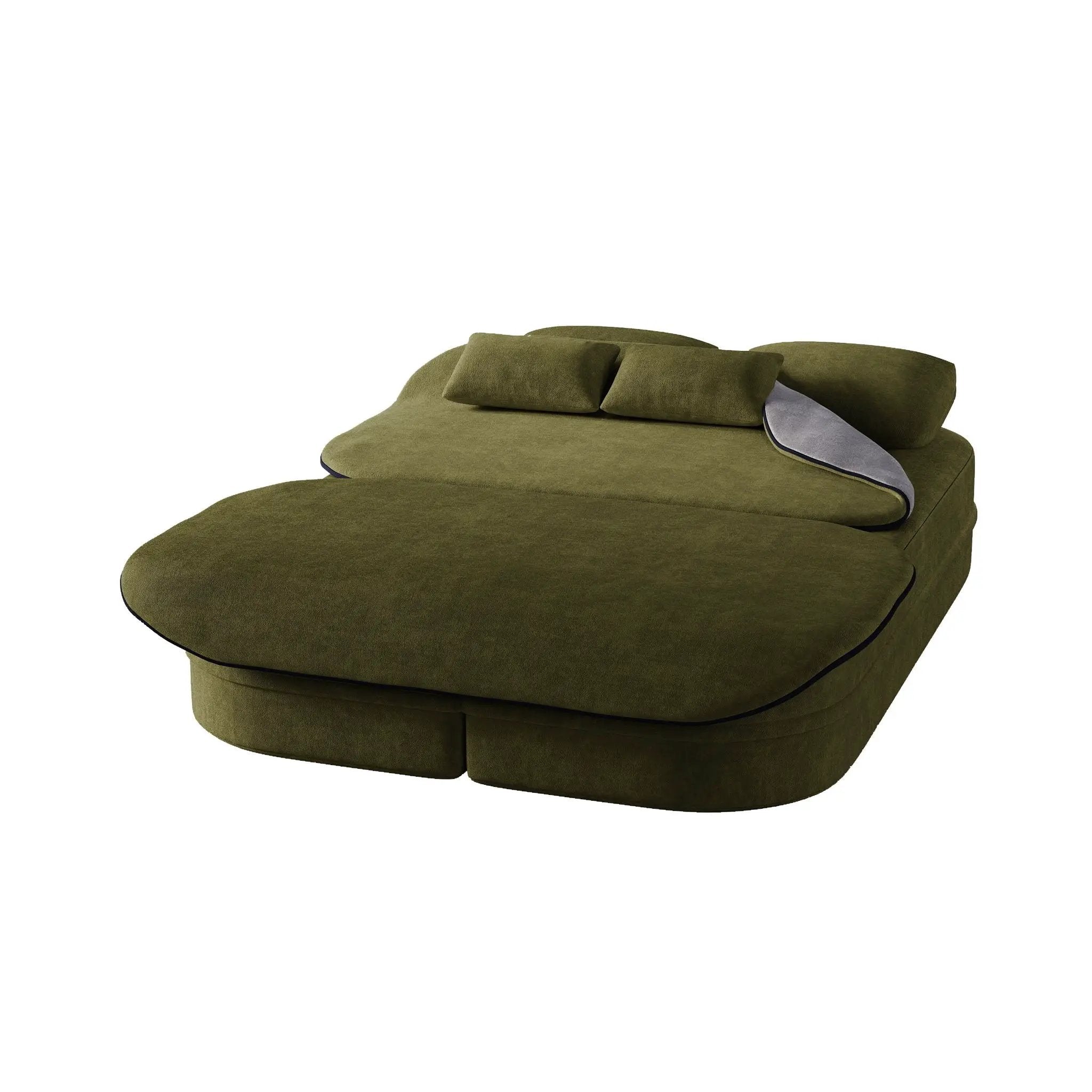 2 In 1 Foldable Sofa Bed With Multi Functional Blanket, Floor Lounge Sofa by HouseOfZazla