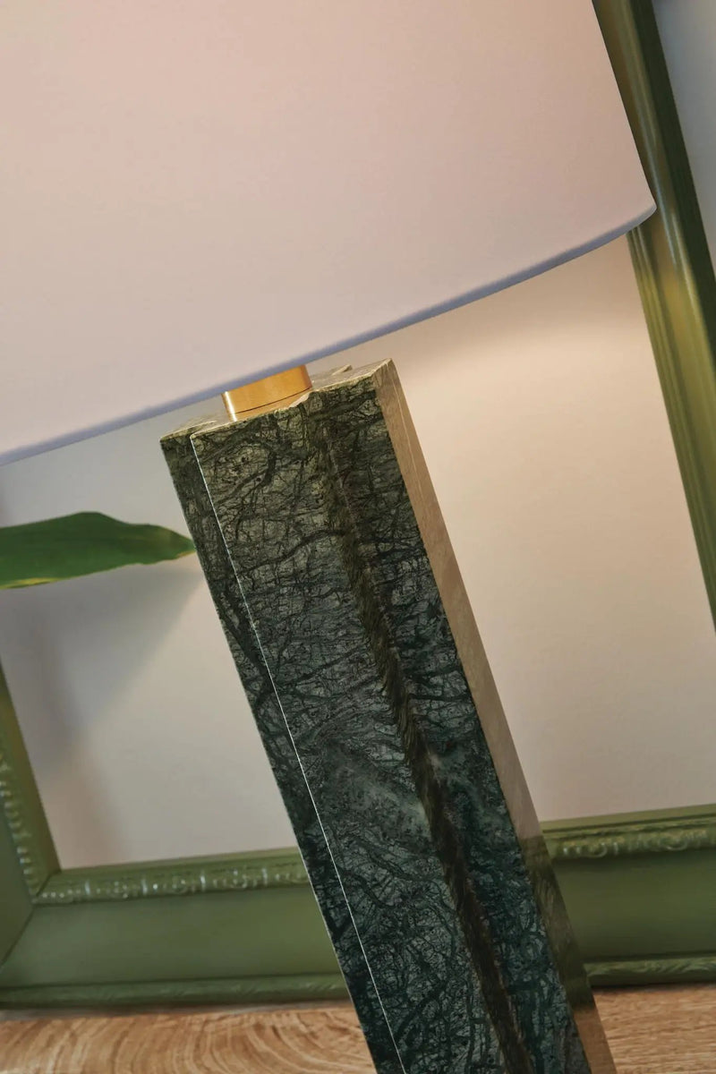 Keegan - Marble Table Lamp - Green by Unique Piece Furniture