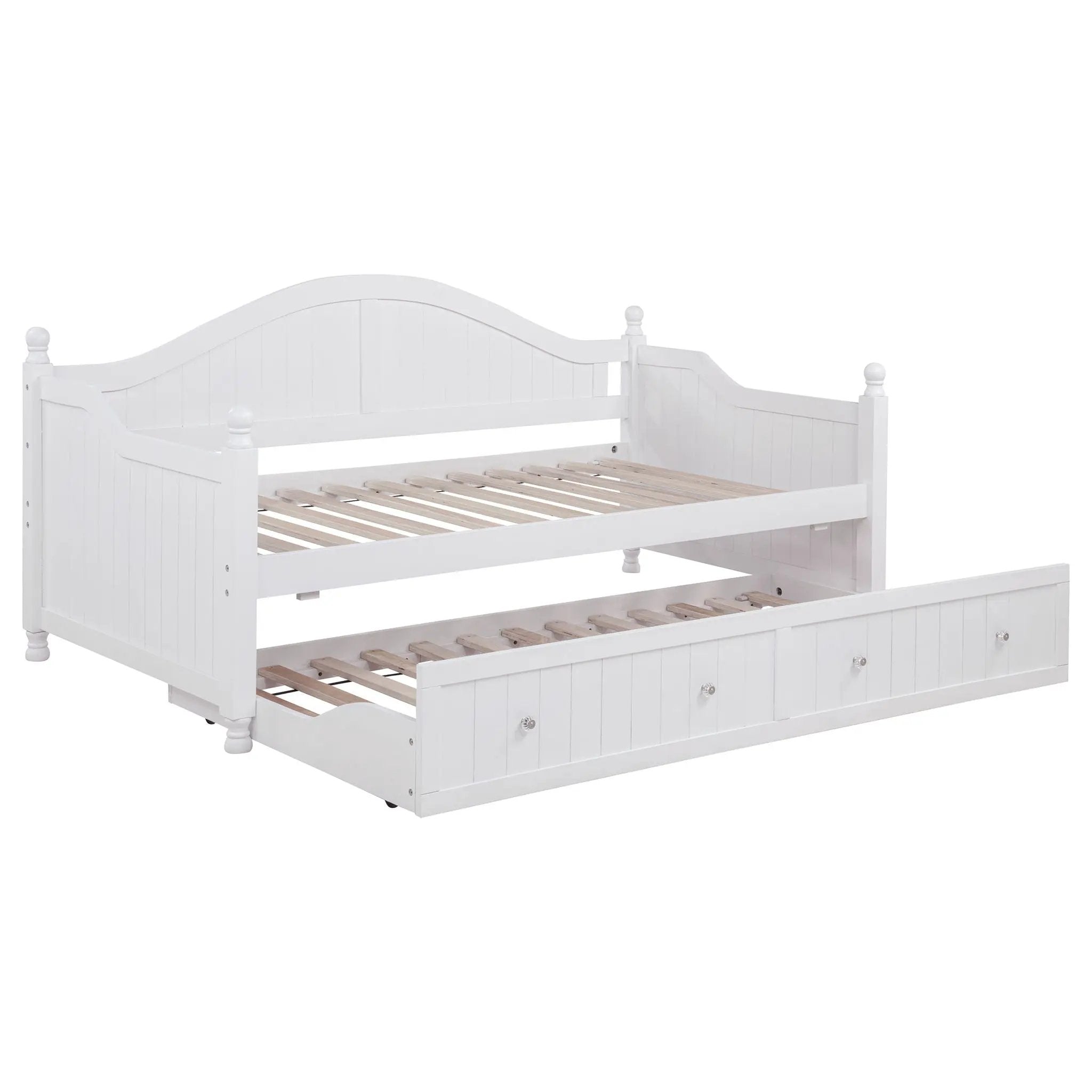 Julie Ann Wood Twin Daybed with Trundle White by Unique Piece Furniture