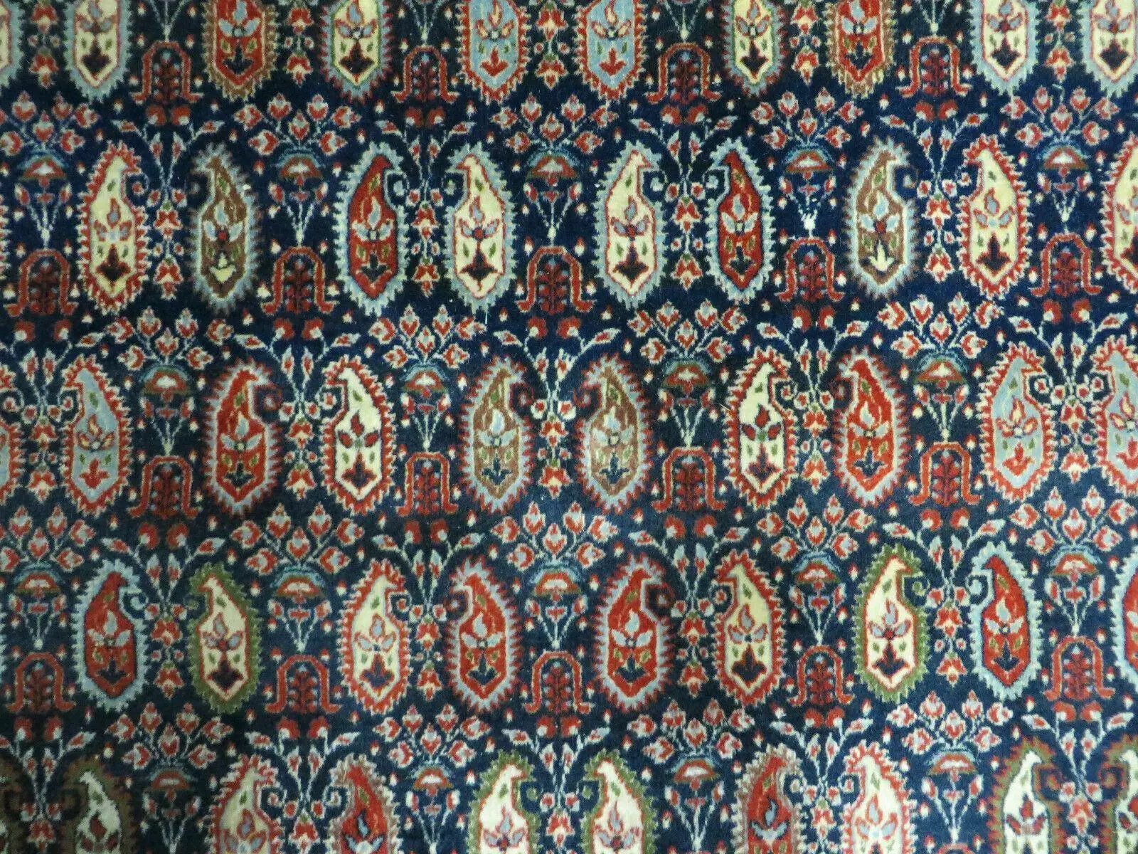 6' X 9' Vintage Fine Handmade India Paisley Rug Hand Knotted Carpet Organic Dye by Jewel Rugs
