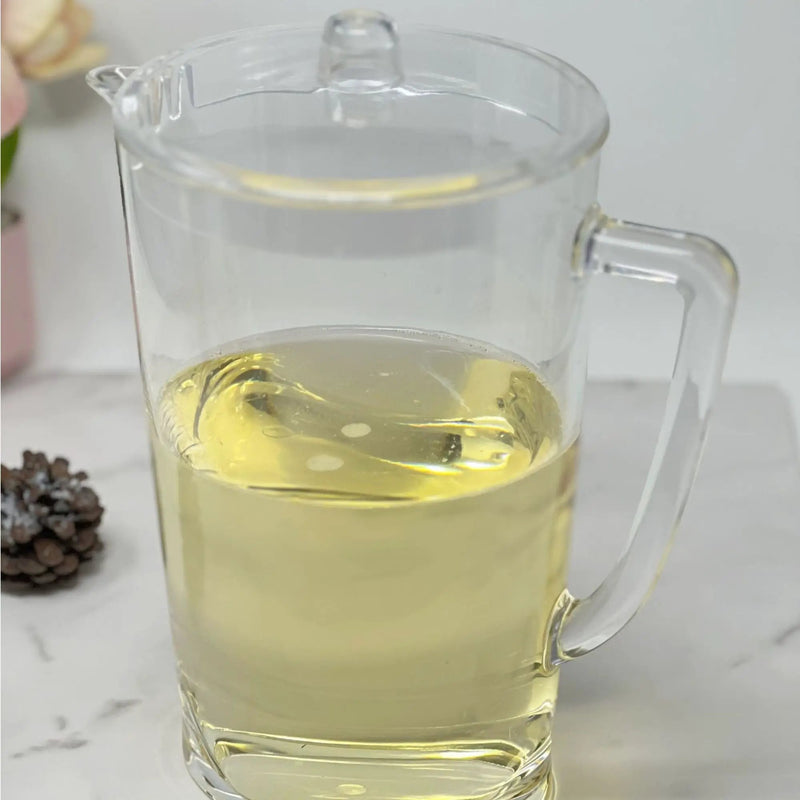 Halo - Oval Design Unbreakable Plastic Water Pitcher With Lid Acrylic, 2.75 Quarts - Clear by HouseOfZazla