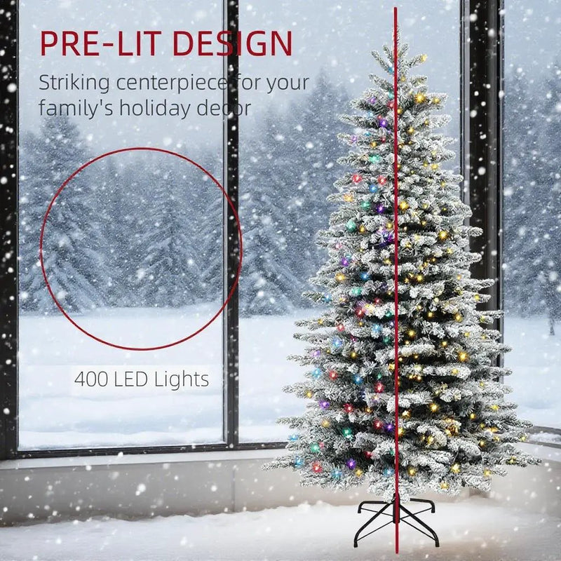 6.5ft Snow Flocked Artificial Christmas Tree by HouseOfZazla