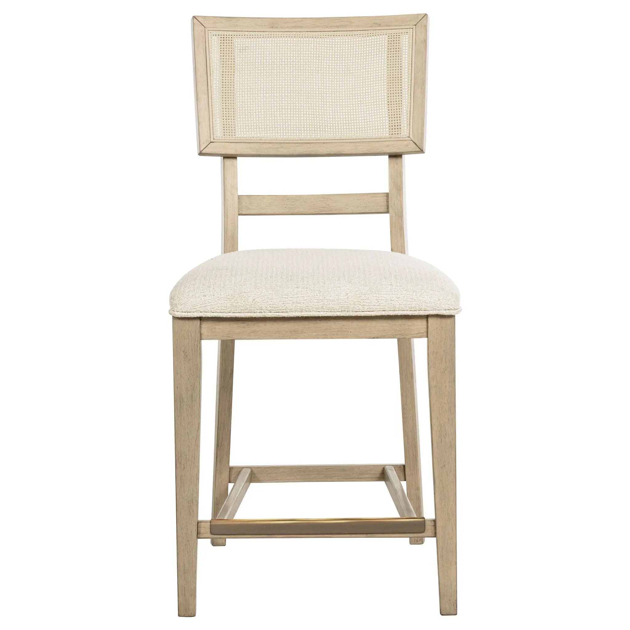 Kailani Rattan Cane Counter Side Chair Beige Oak (Set of 2) by Unique Piece Furniture