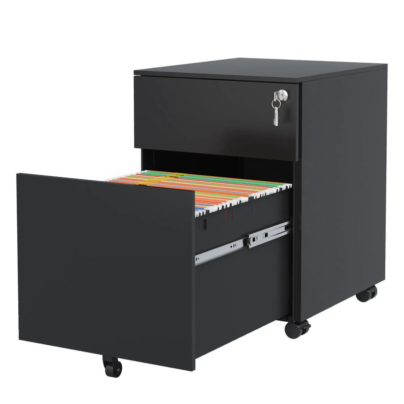 2 Drawer Mobile File Cabinet With Lock Steel File Cabinet For Legal / Letter / A4 / F4 Size / Home / Office Design by HouseOfZazla