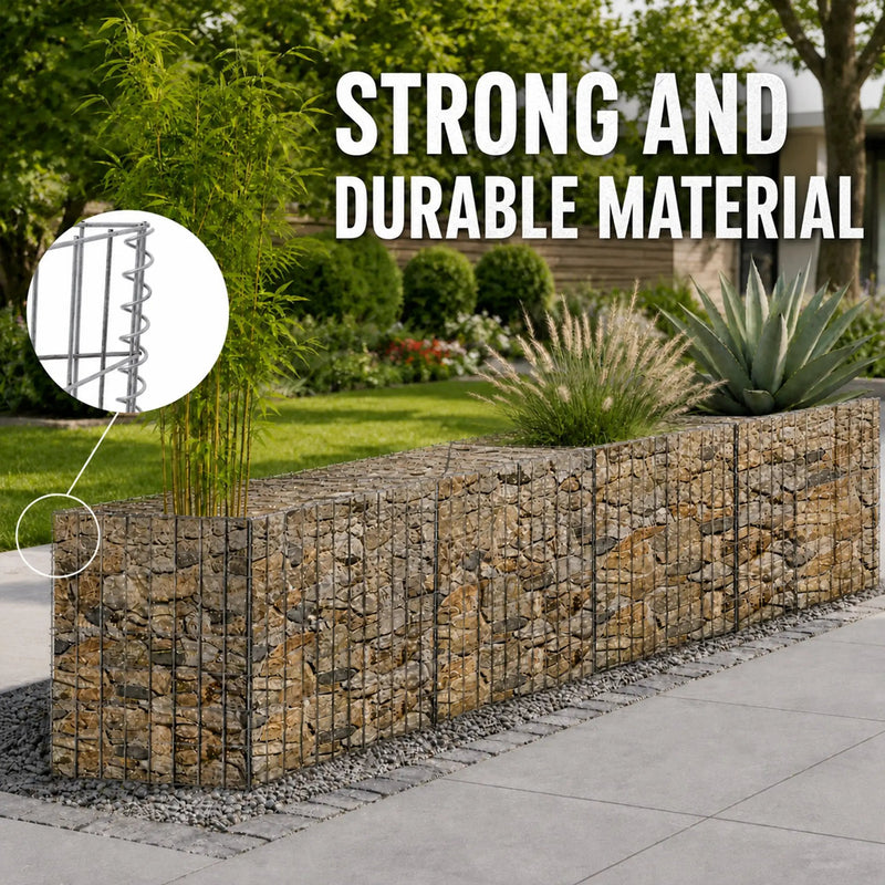 Galvanized Steel Tall Gabion Basket with Multiple Compartments by HouseOfZazla