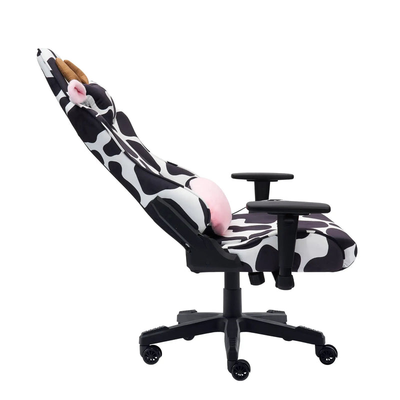 TS85 Cow Print LUXX Series Gaming Chair by HouseOfZazla