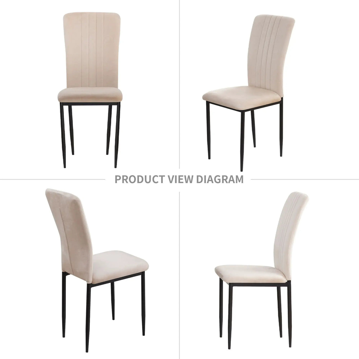 Velvet Dining Chairs For Dining Room (Set of 4) by HouseOfZazla