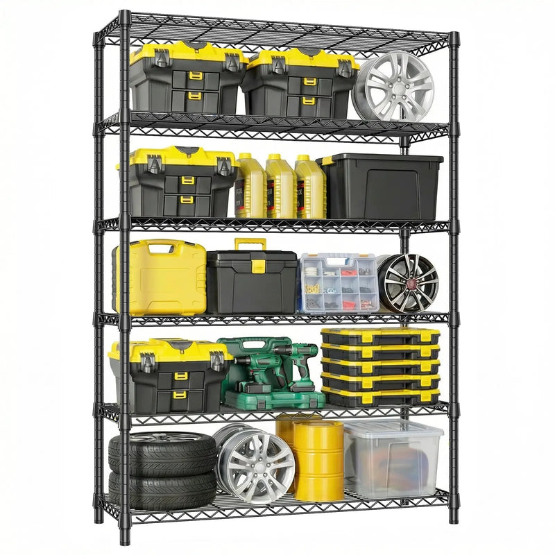 6-Tiers Storage Shelves - 2100LBS Capacity by HouseOfZazla