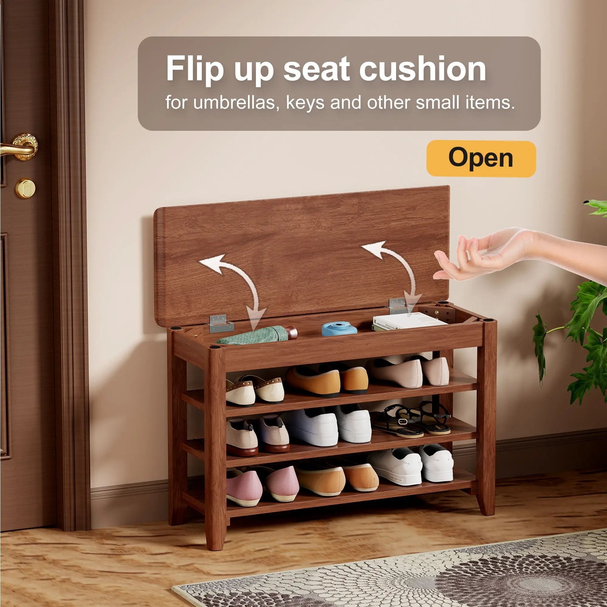 Multi Functional Double Layer Shoe Stool by Unique Piece Furniture