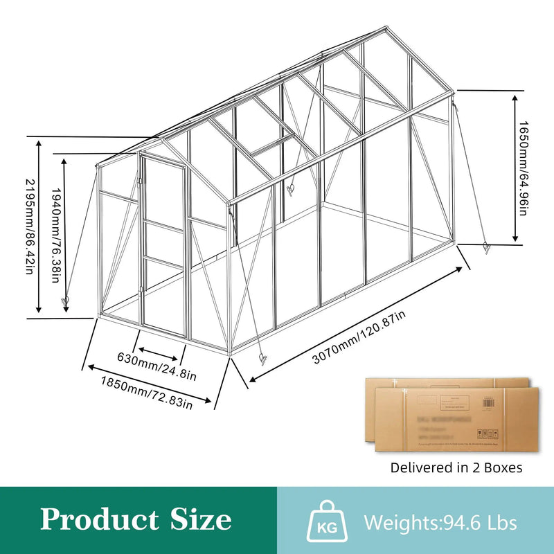 Gain Height Windproof Greenhouse With Raised Base by HouseOfZazla