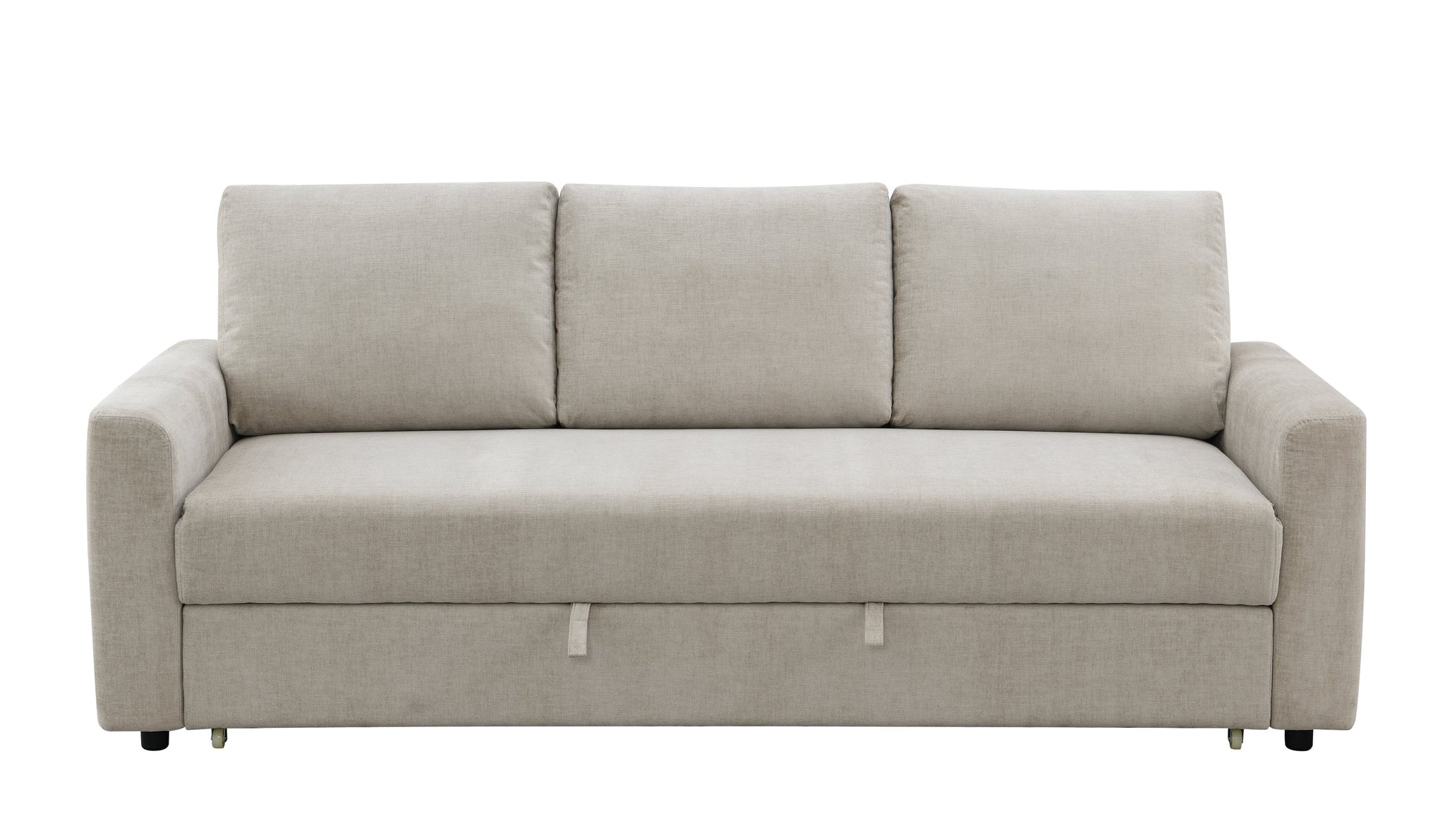 Leira Beige Linen Pull Out Sleeper by HouseOfZazla