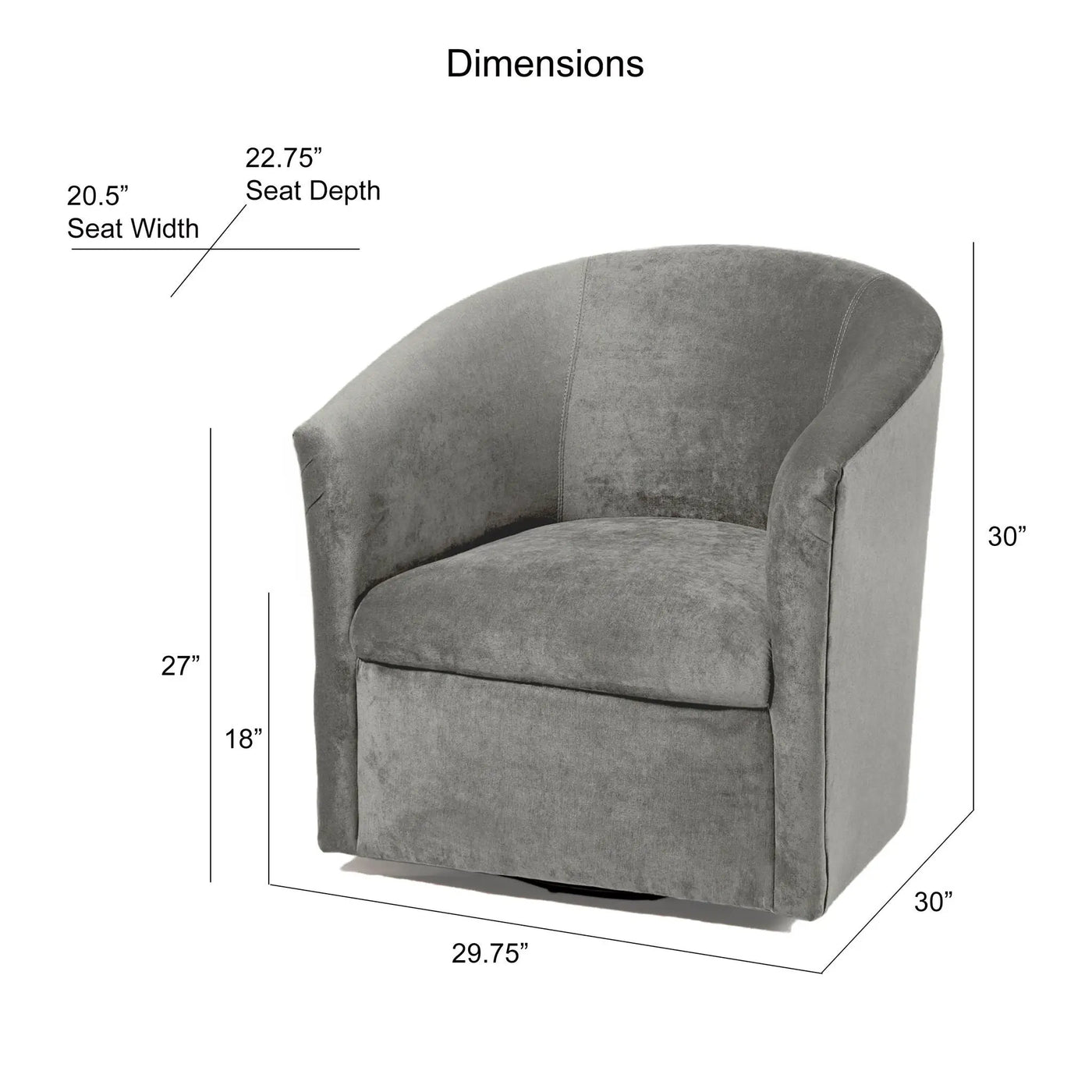 Eden - Swivel Chair With Upholstery And Hardwood Frame by HouseOfZazla