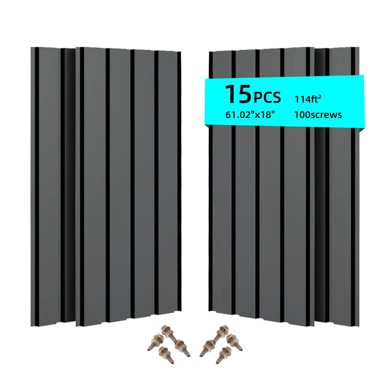 Heavy Duty Metal Roof Panels – 61IN Length, 15PCS Set by HouseOfZazla