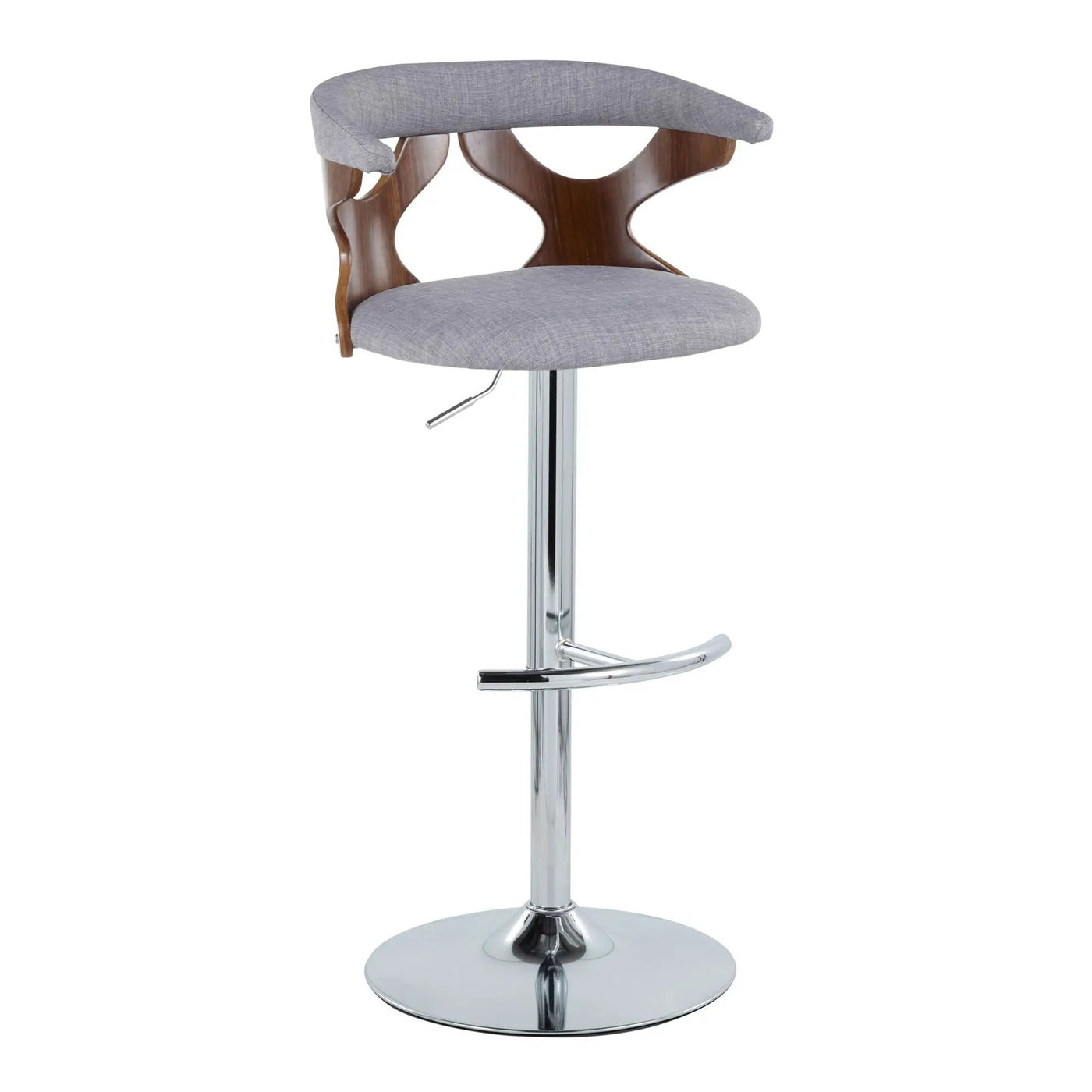 Gardenia - Mid Century Modern Adjustable Barstool With Swivel With Rounded T Footrest (Set of 2) by HouseOfZazla