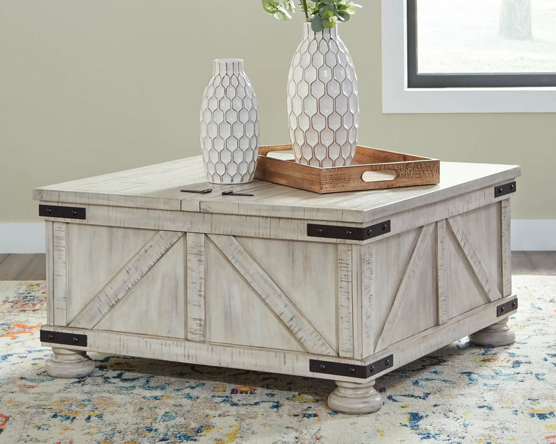 Carynhurst - Cocktail Table with Storage - Whitewash by Unique Piece Furniture