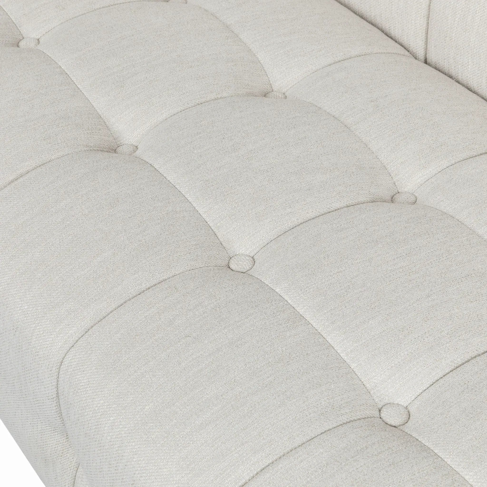 Contemporary Mid-Century Charm 3 Seater Sofa With Button Tufted Waffle Stitching by HouseOfZazla