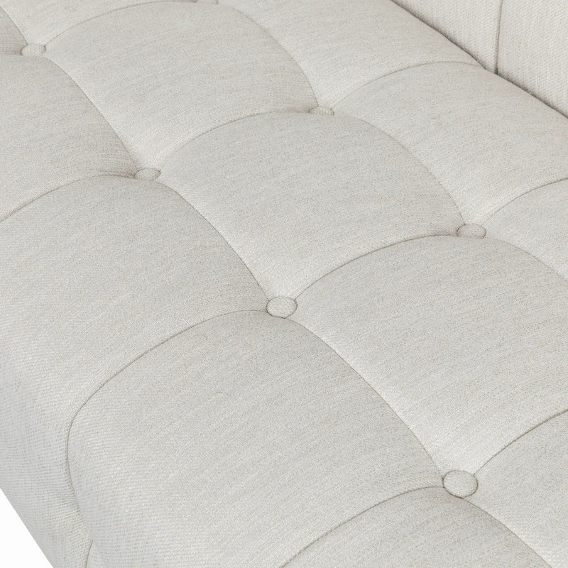 Contemporary Mid-Century Charm 3 Seater Sofa With Button Tufted Waffle Stitching by HouseOfZazla