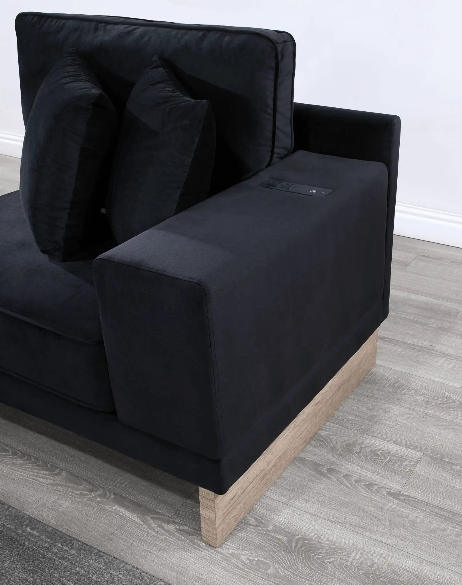 Memphis - Reversible Sectional Sofa Ottoman With Storage Compartment, Drawer, USB ports, Charging Outlets by HouseOfZazla