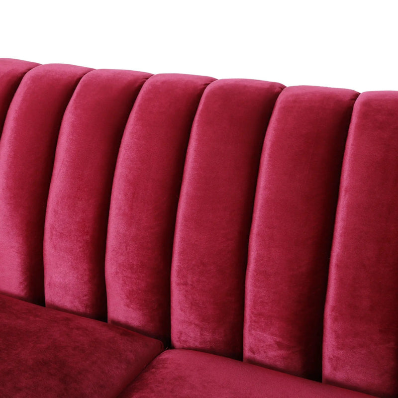 3-Seater Sofa (Wine Red) by HouseOfZazla