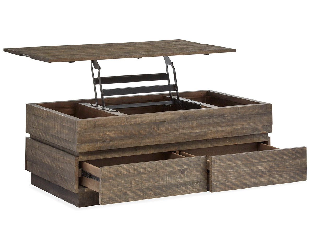 Baisden - Lift Top Storage Cocktail Table With Casters - Tobacco, photo 7 of 7