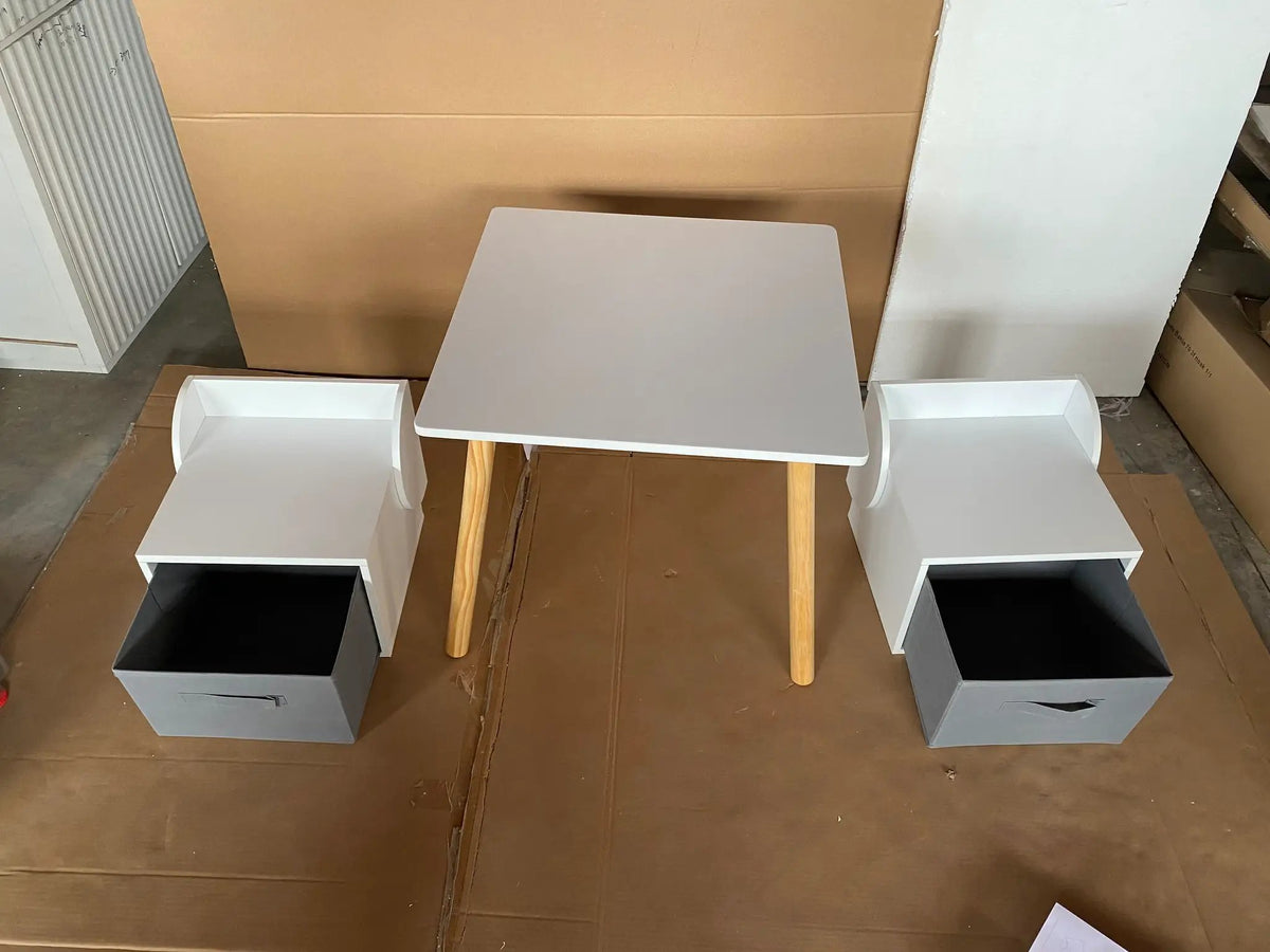 Kids Table and 2 Chair Set with Storage Bins by HouseOfZazla