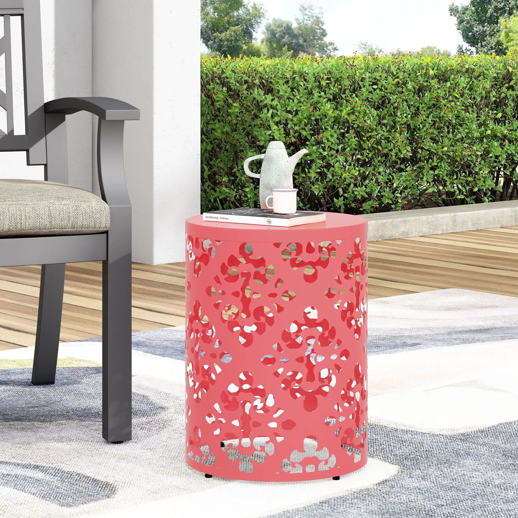 Outdoor Metal Modern Design End Table by HouseOfZazla