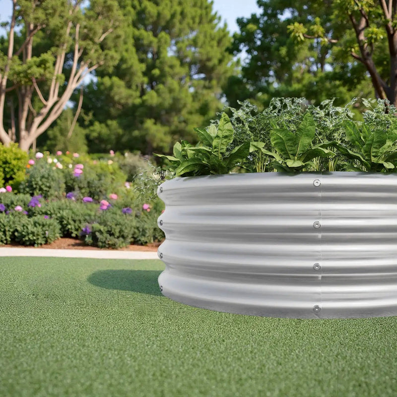 2PCS Tall Round Metal Raised Garden Beds by HouseOfZazla