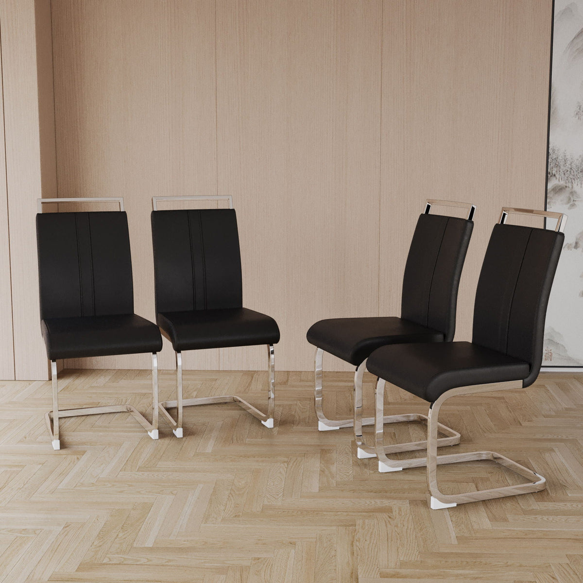 Modern Dining Chairs With Padded Seat, High Back, photo 29 of 29