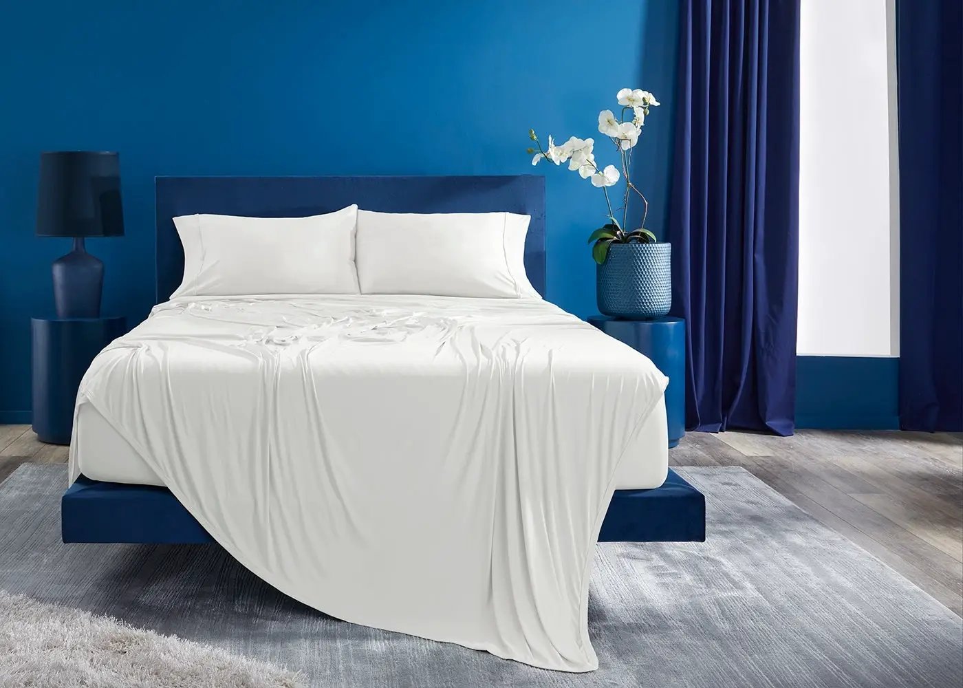 BedGear Vertex Sheet Set, Bright White, Split King / Split Cal King by HouseOfZazla