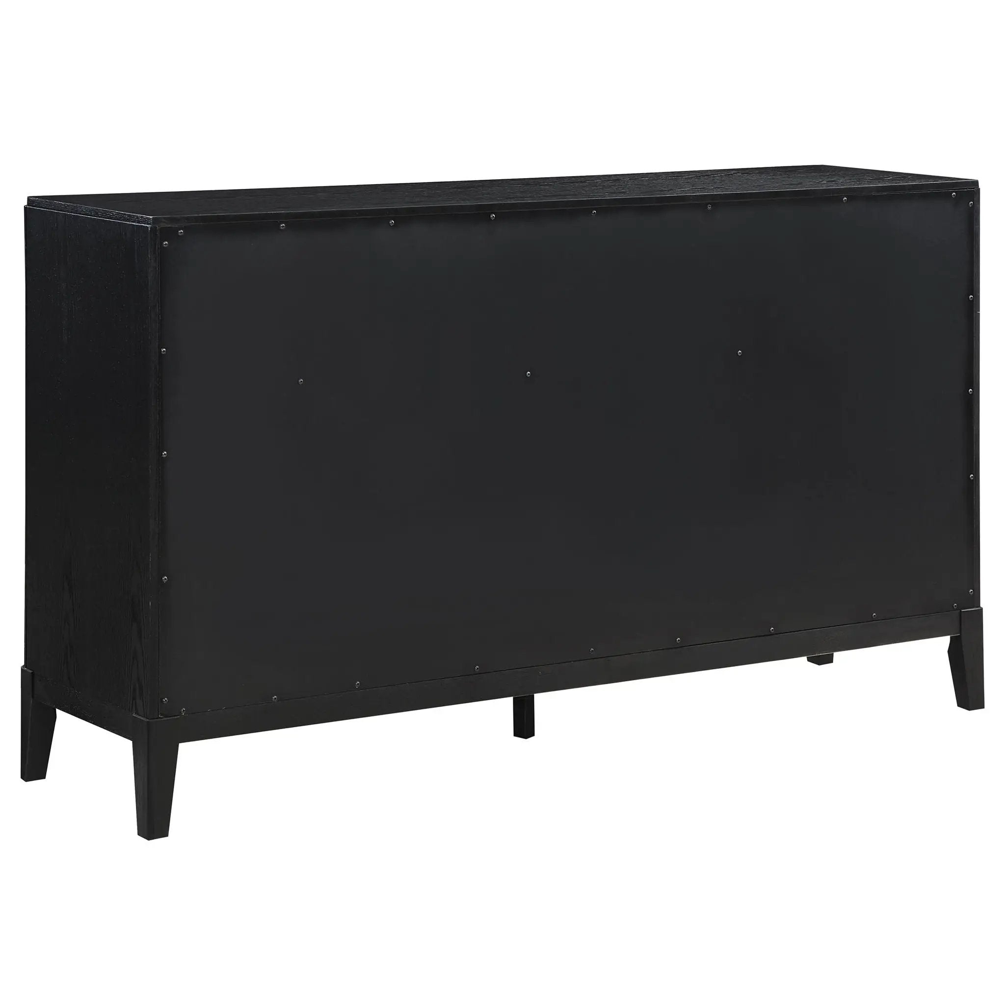 California King 5 Piece Bedroom Set With Fluted Detailing - Black by HouseOfZazla