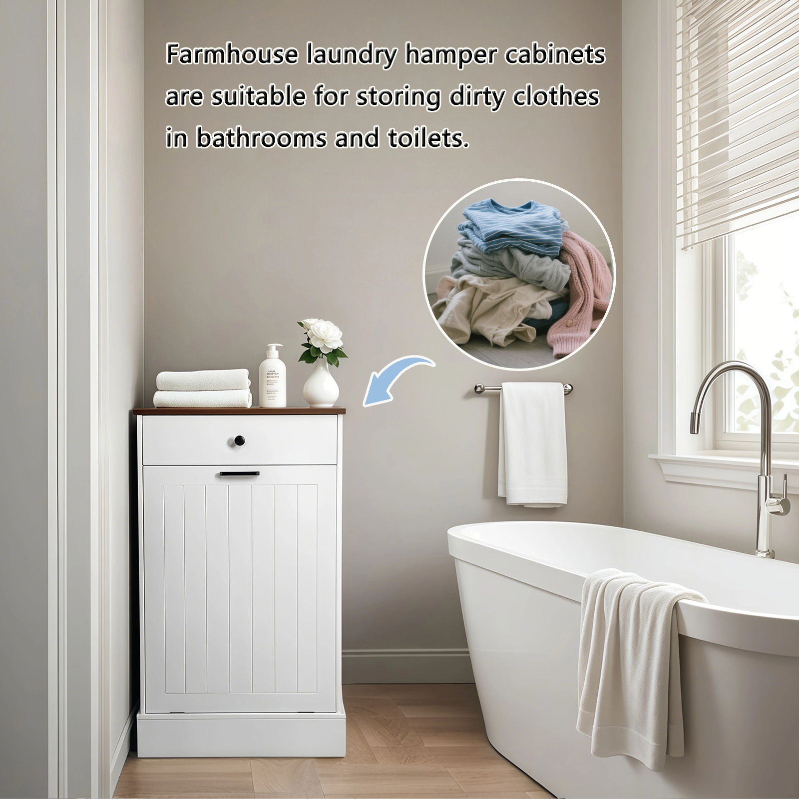 Tilt Out Trash Cabinet With Drawer, 10 Gallon Hamper - White by HouseOfZazla