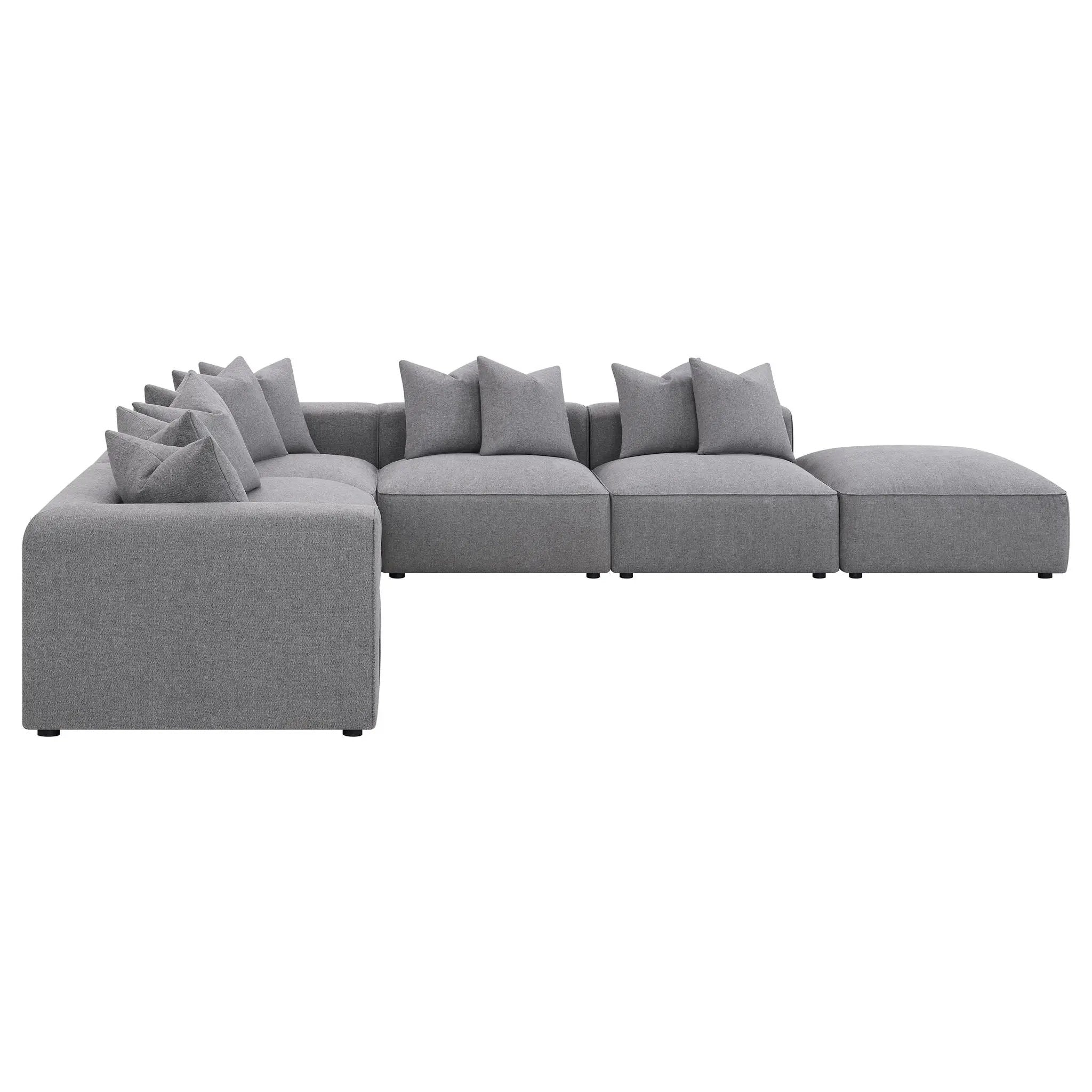 Jennifer 6-piece Upholstered Modular Sectional Grey by Unique Piece Furniture