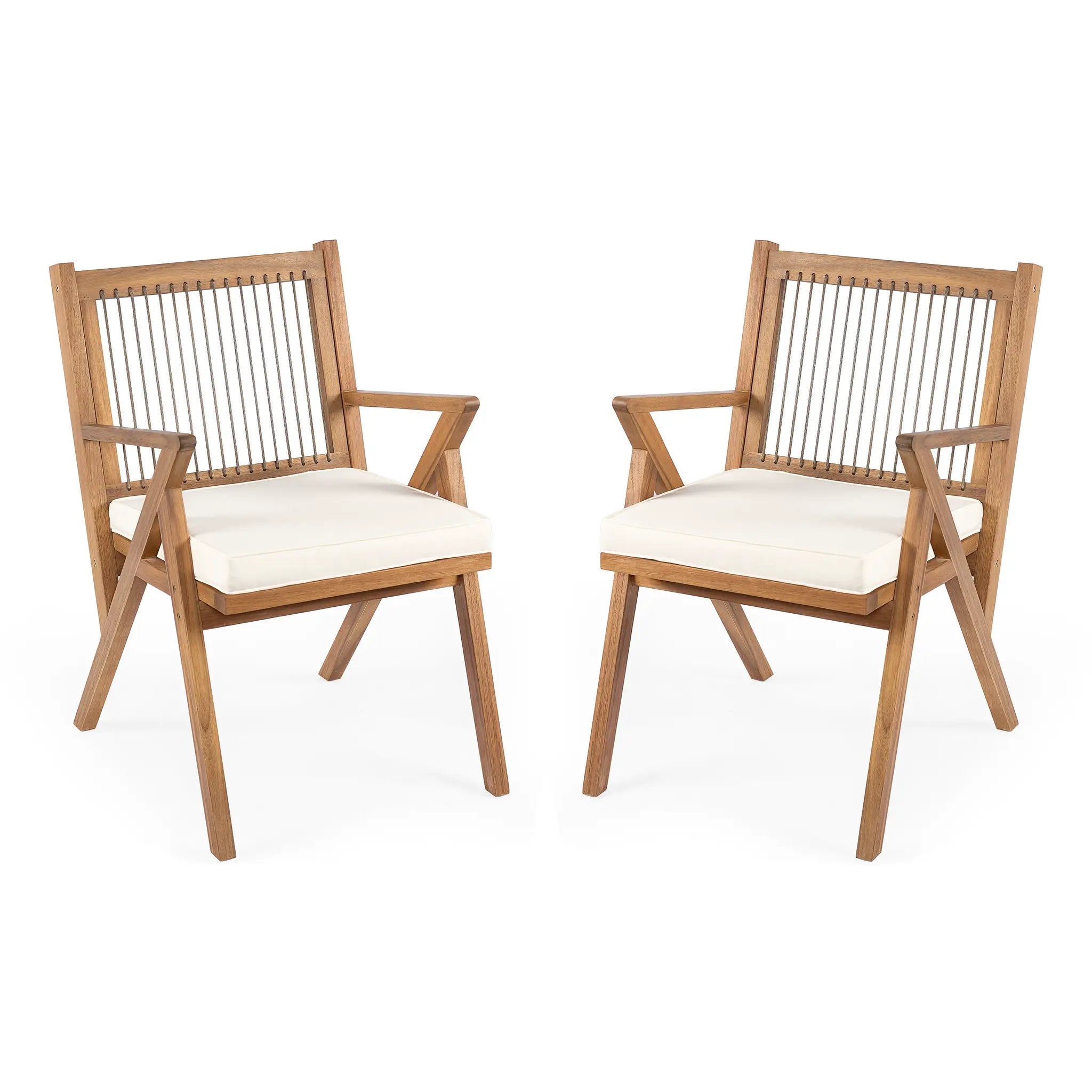 Patio Dining Chair with Cushion (Set of 2) by HouseOfZazla