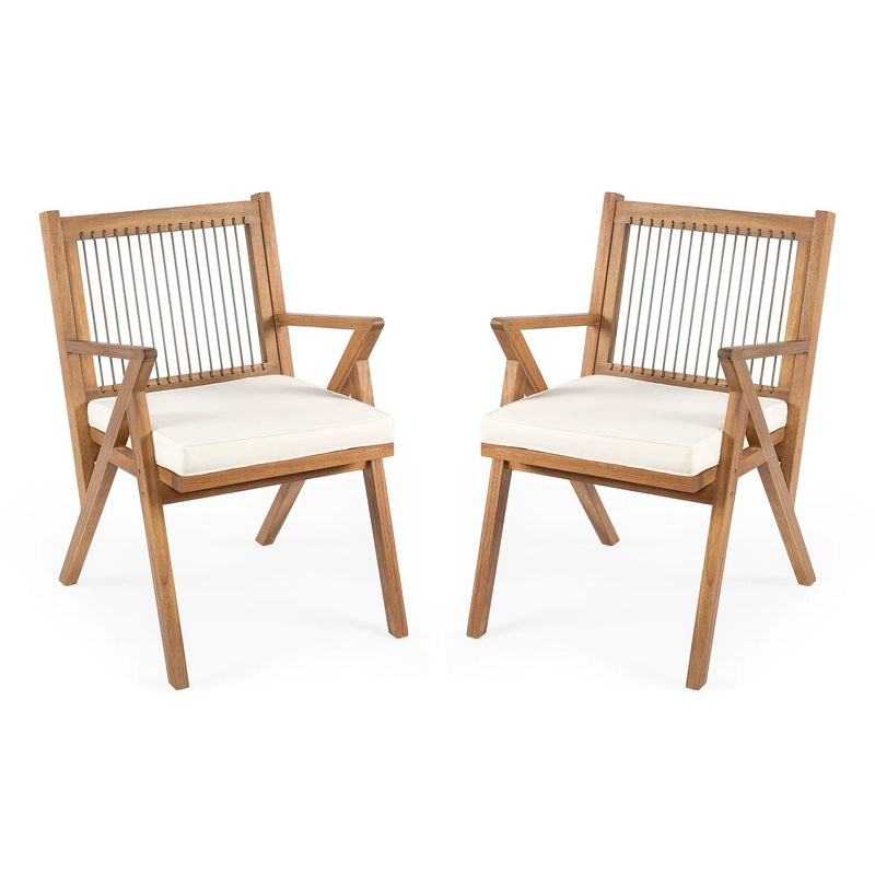 Patio Dining Chair with Cushion (Set of 2) by HouseOfZazla