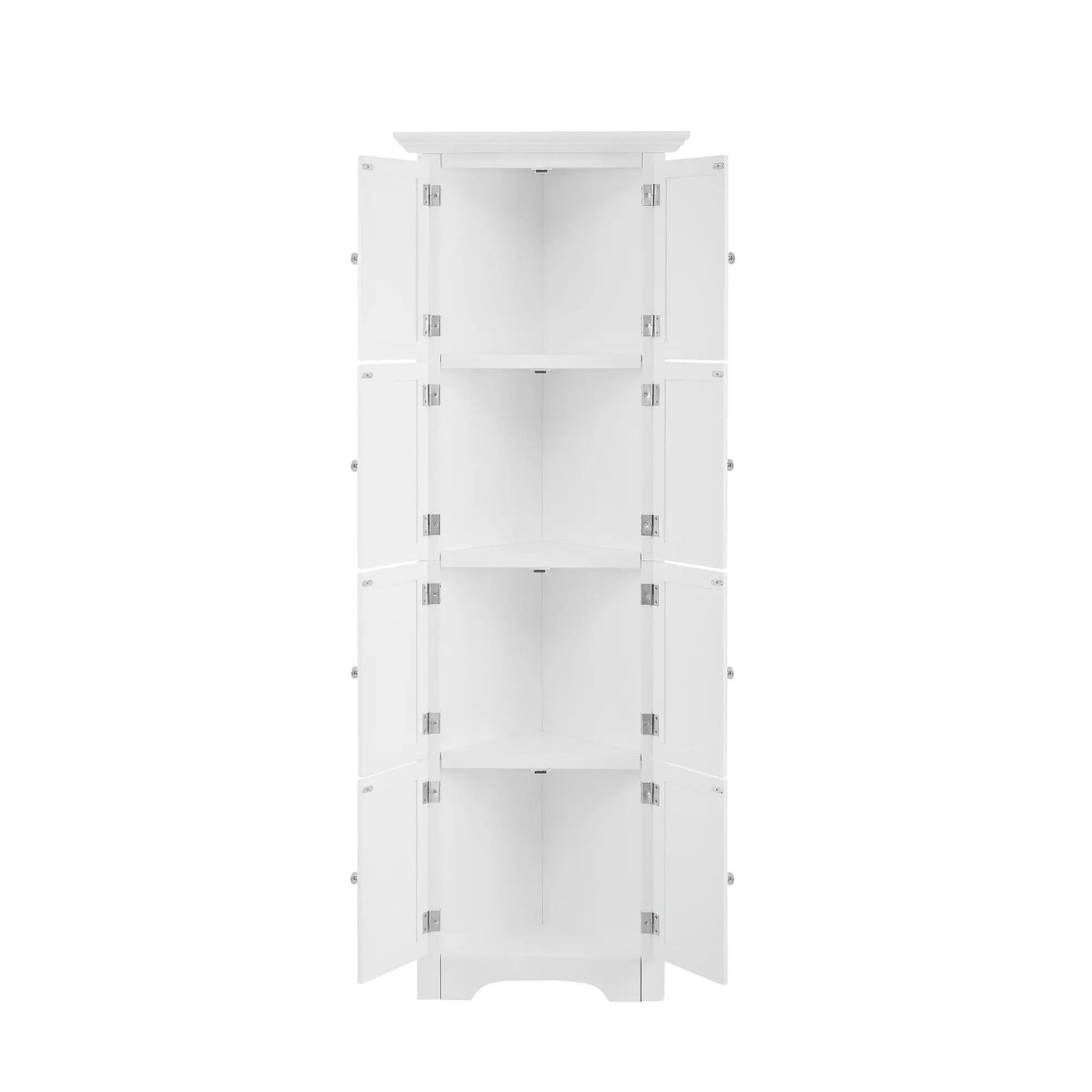 Tall Storage Cabinet With Doors And 4 Shelves For Living Room, Kitchen, Office, Bedroom, Bathroom, Modern by HouseOfZazla