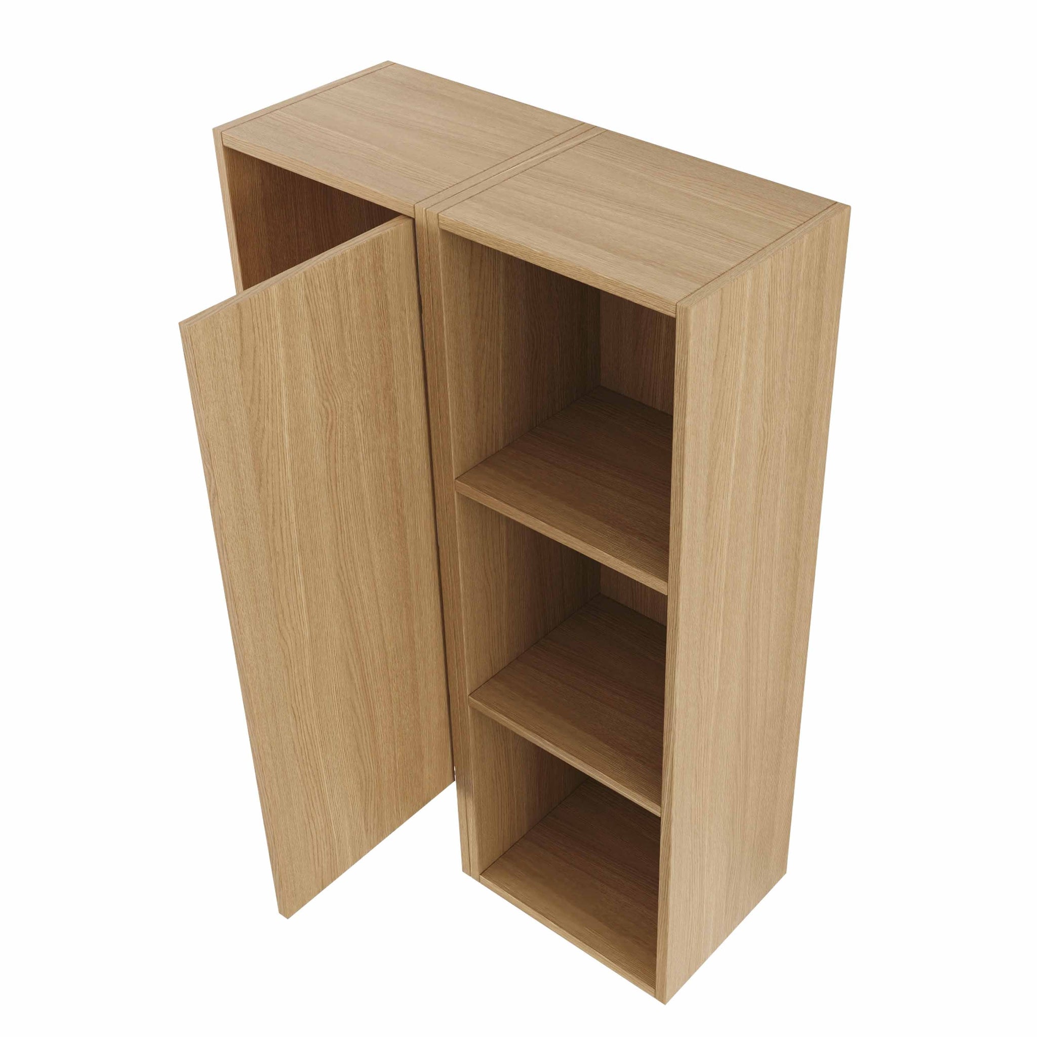 24 Inch Wall-Mounted Side Cabinet and Storage Shelves Combination by HouseOfZazla