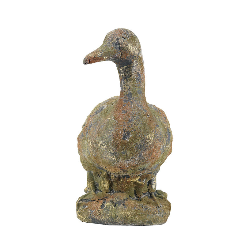 Farmhouse Duck Figurine Statue with Rustic Patina Finish - Iron, photo 4 of 10