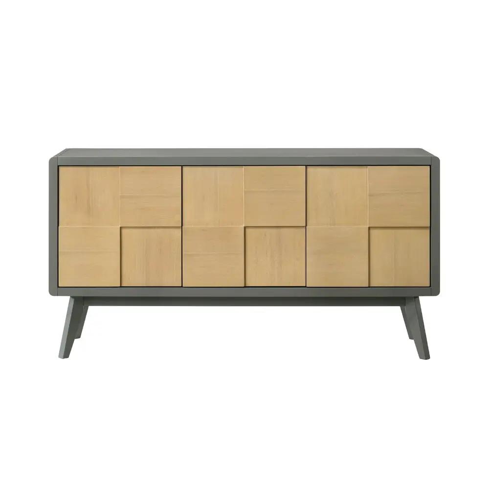 Blayde - Server - Light Gray & Natural by Unique Piece Furniture