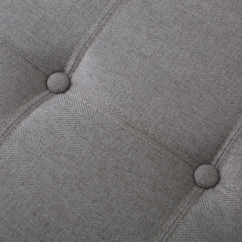 Kinetics Upholstered Storage Ottoman With Lift-Top And Button Tufted Seat - Light Gray by HouseOfZazla