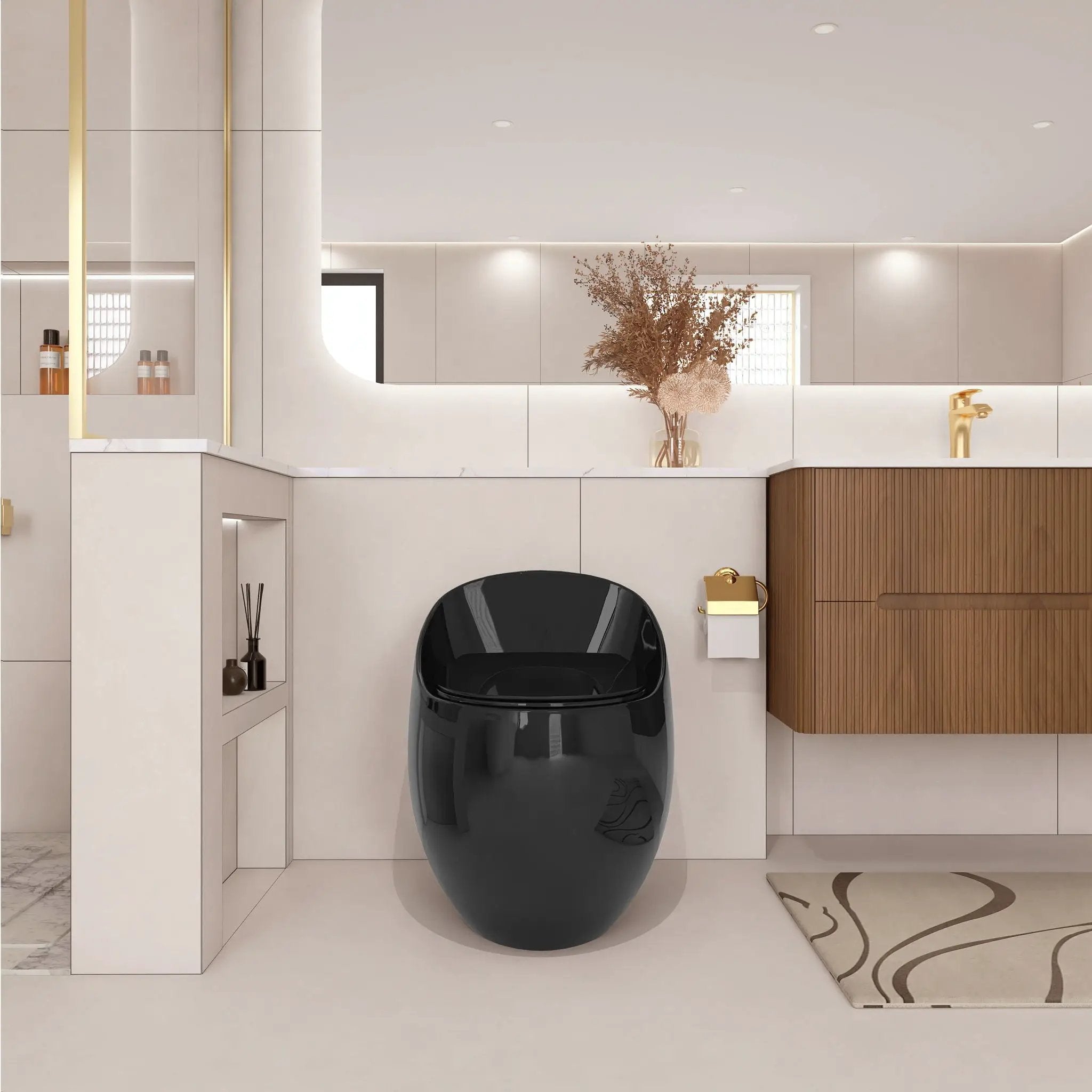Modern Egg Shape Toilet 1.28 Gpf Single Flush Ceramic by HouseOfZazla