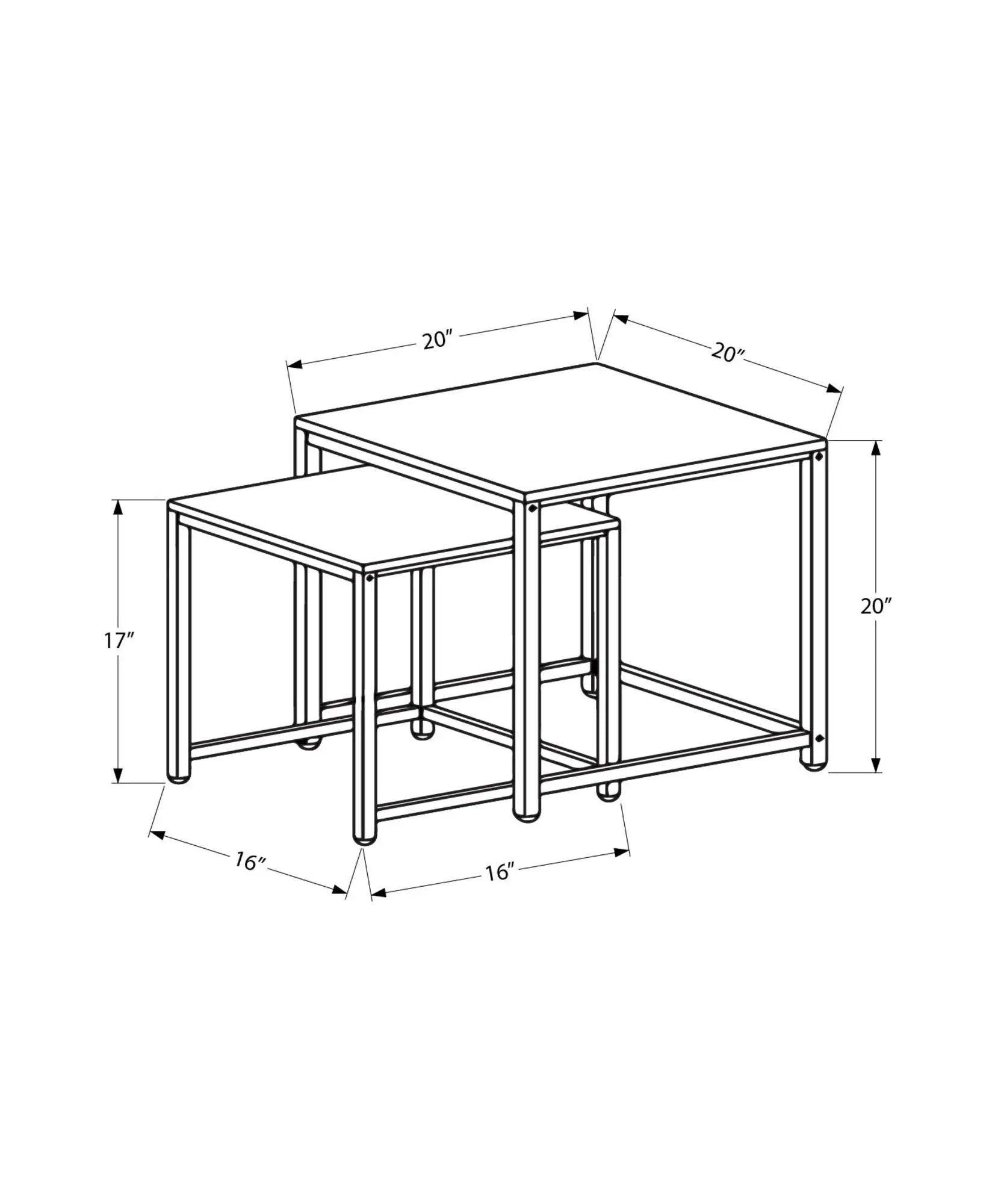 Nesting Table, Space-Saving Design Transitional (Set of 2) by HouseOfZazla