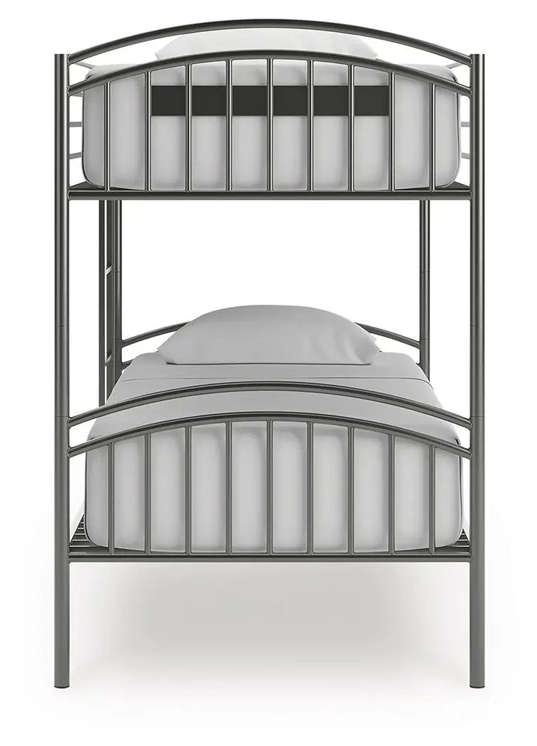 Lanceburg - Twin/Twin Bunk Bed With Ladder - Gray by Unique Piece Furniture