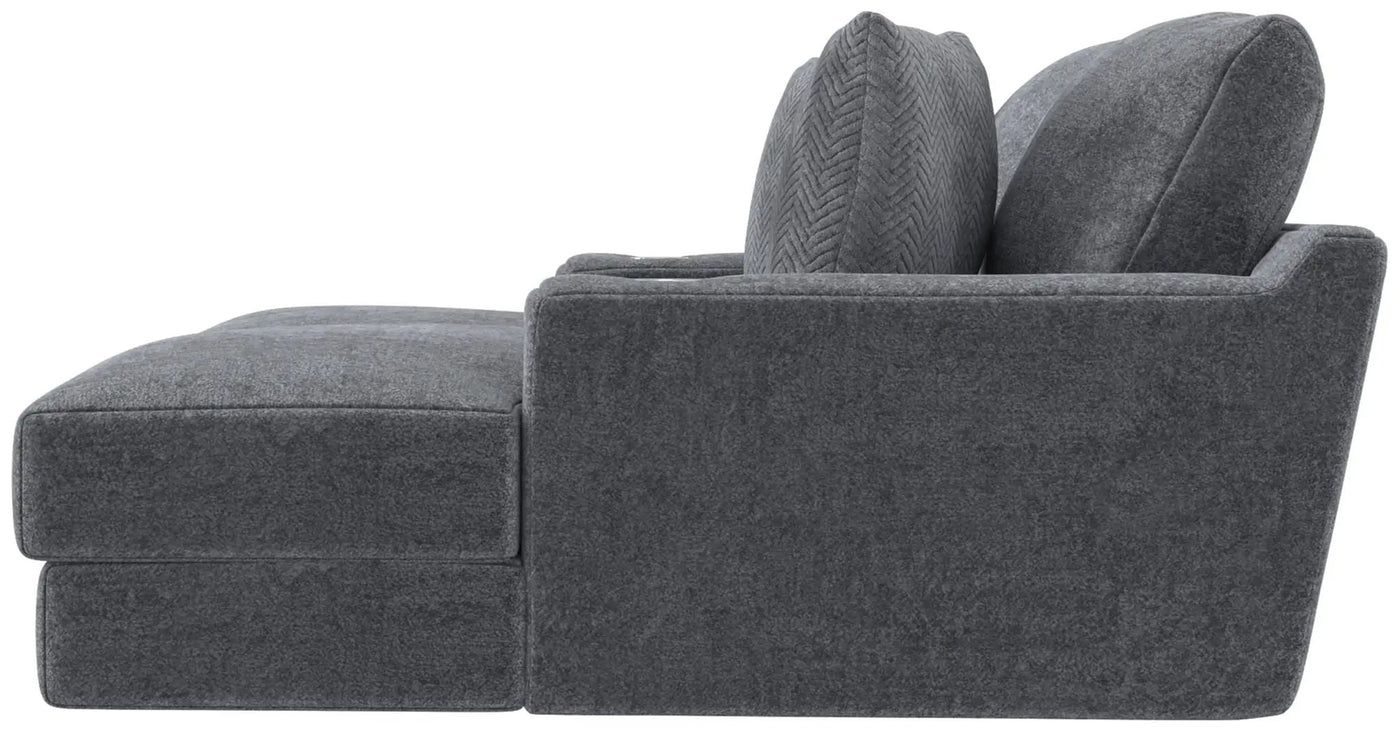 Cozy - 2 Piece Double Wide Chaise With USB Charging Ports by Unique Piece Furniture