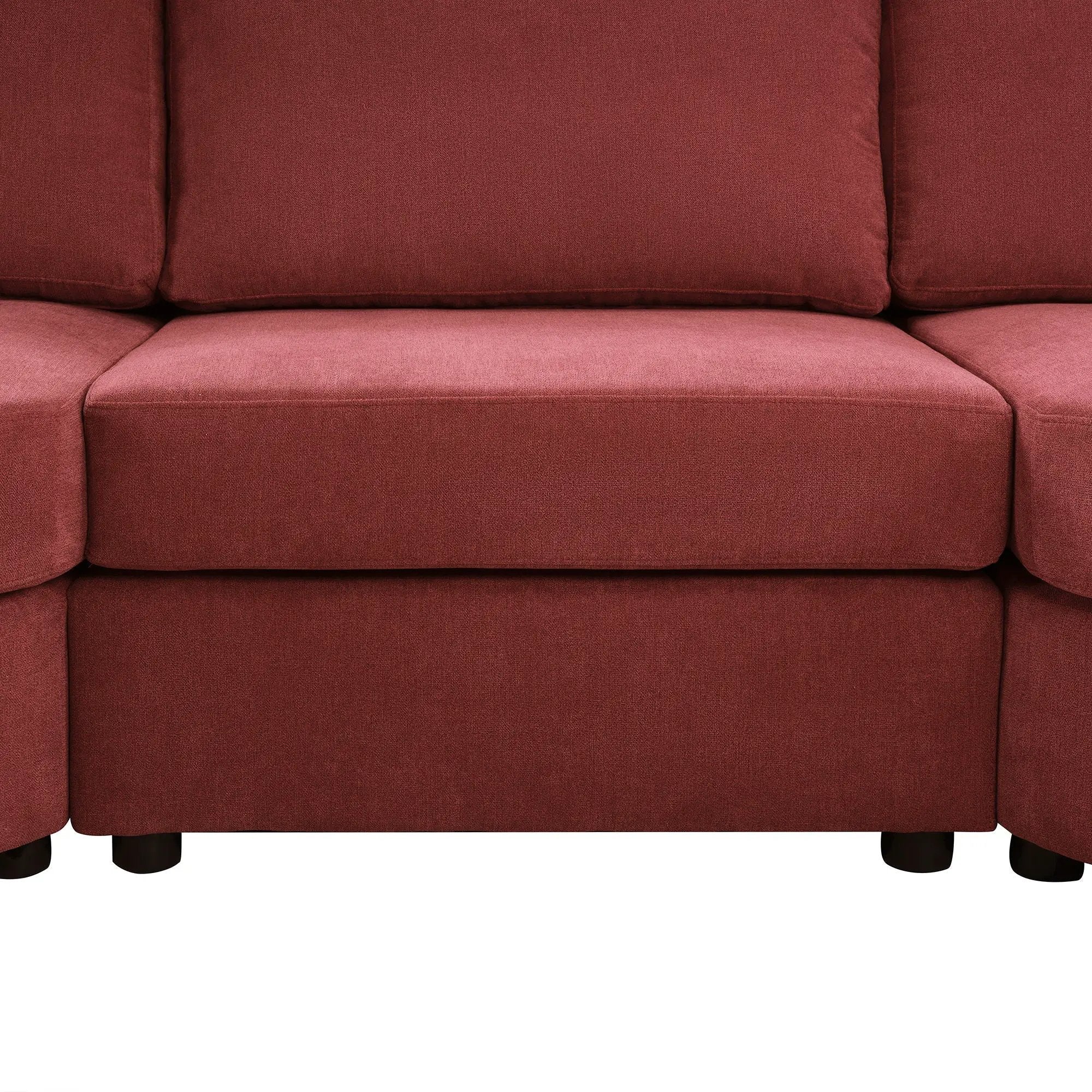 Modern 3 Seater Upholstered Sofa With Curved Design by HouseOfZazla