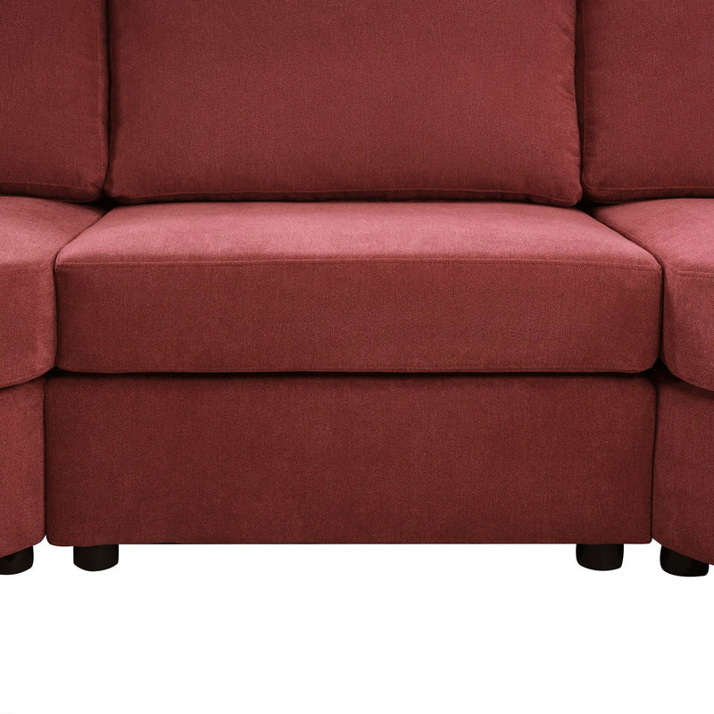 Modern 3 Seater Upholstered Sofa With Curved Design by HouseOfZazla