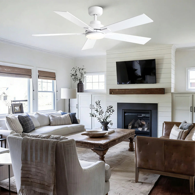 Reversible Motor Integrated LED Dimmable Ceiling Fan With Light by HouseOfZazla